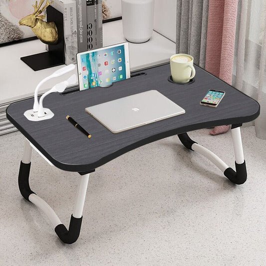 Foldable Laptop Table - Multipurpose Bed And Study Desk
