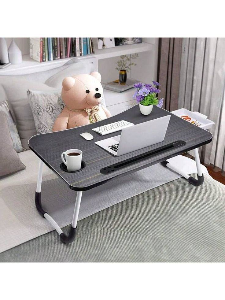 Foldable Laptop Table - Multipurpose Bed And Study Desk