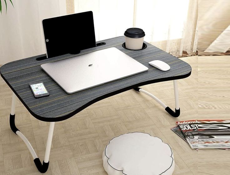 Foldable Laptop Table - Multipurpose Bed And Study Desk